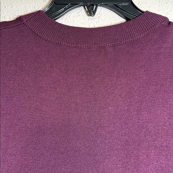 Nordstrom Chelsea28 Sleeveless Midi Sweater Dress women’s Large Burgundy $119 - Picture 8 of 13